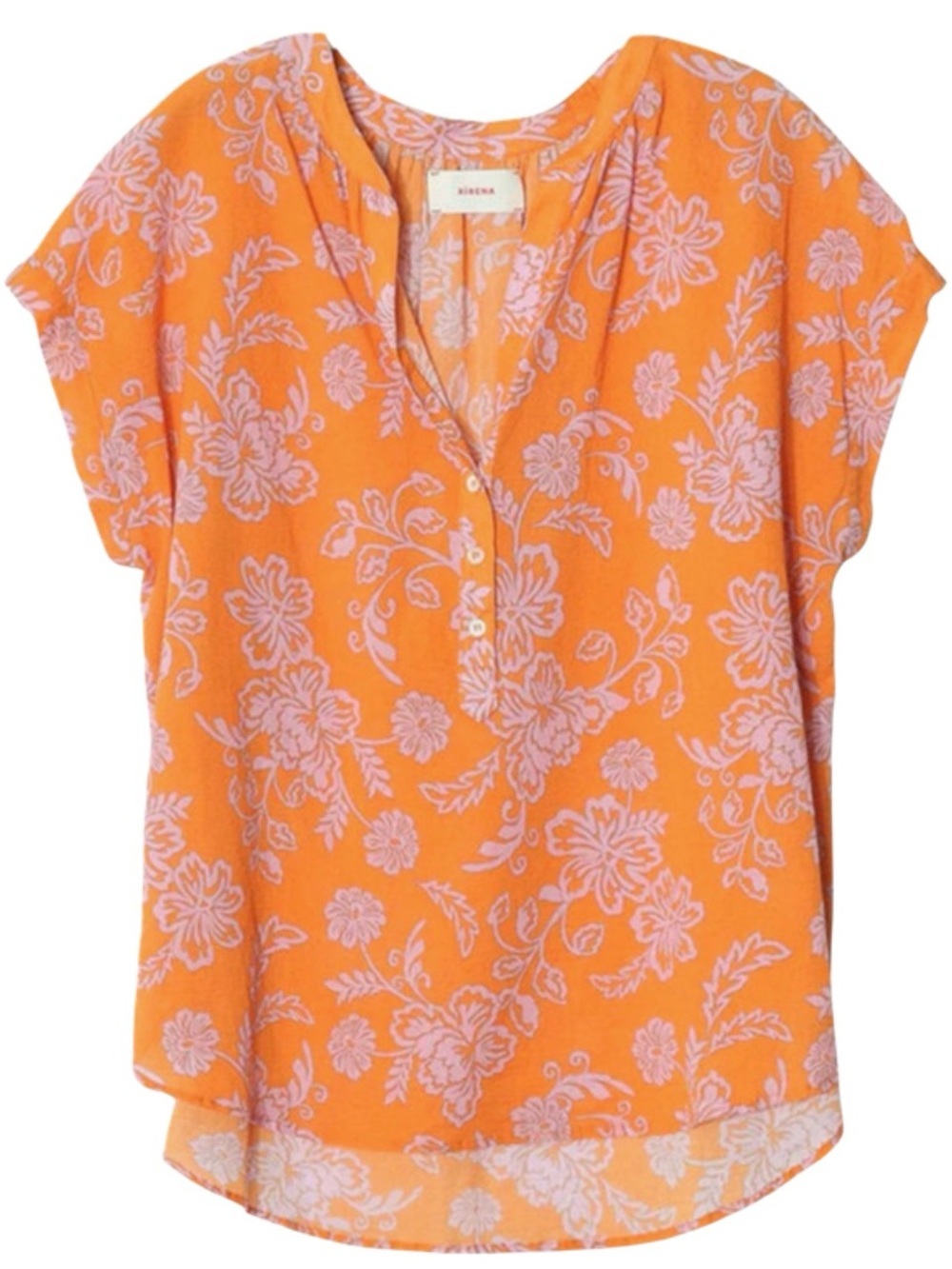 XiRENA Tropicana Sam Cotton Top | Orange/Pink | Size L